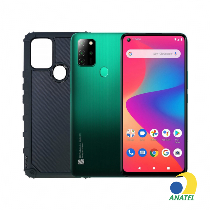 BLU B92 128GB Azul Claro com Tela 6.50 e Câmera Quádrupla de 16MP