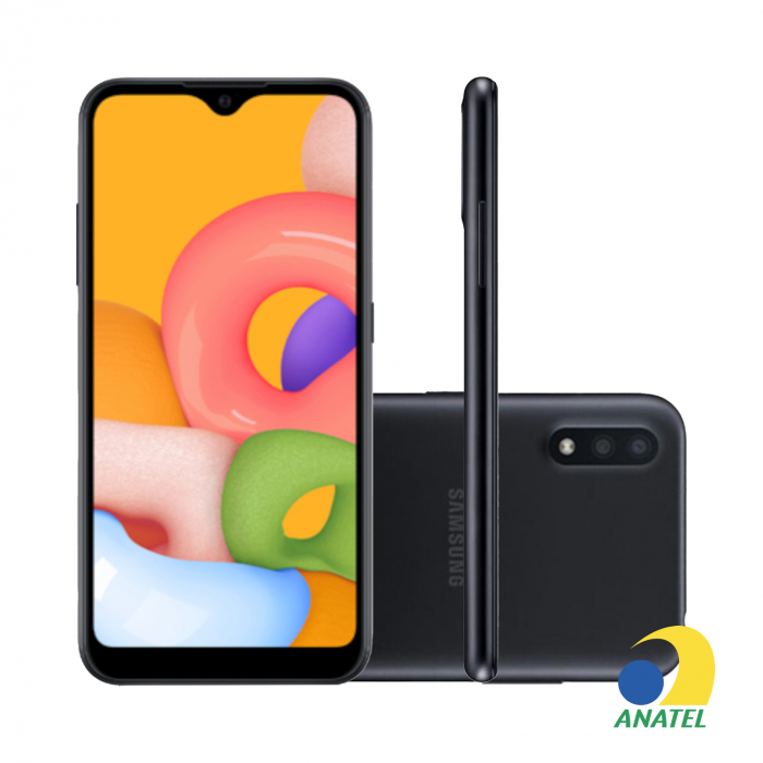 Galaxy A01 Core 32GB Preto com Tela 5.3" e Câmera 8MP