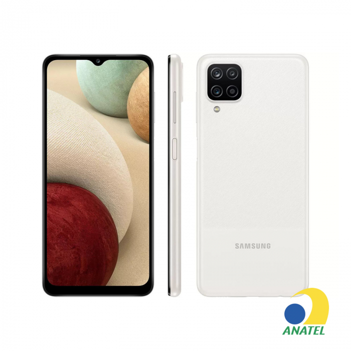 Galaxy A12 64GB Branco com Tela 6.5" e Câmera Quádrupla de 48MP