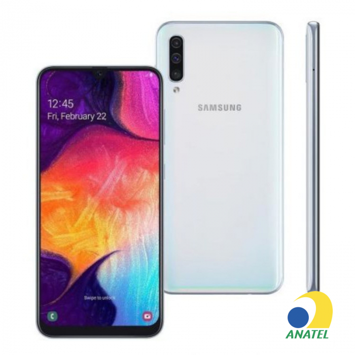 Galaxy A50 64GB Branco com Tela 6.4" e Câmera Tripla de 25MP