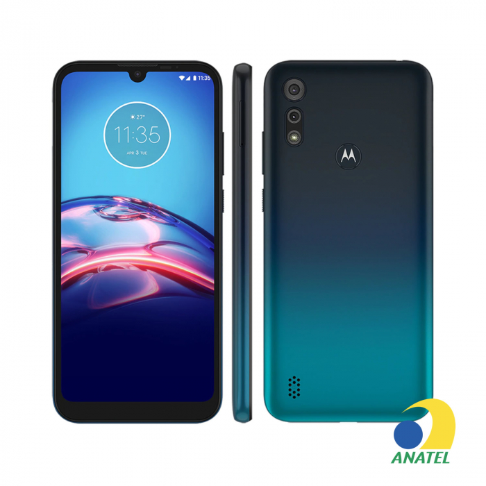 Moto E6s 32GB Azul com Tela 6.1" e Câmera Dupla de 13MP