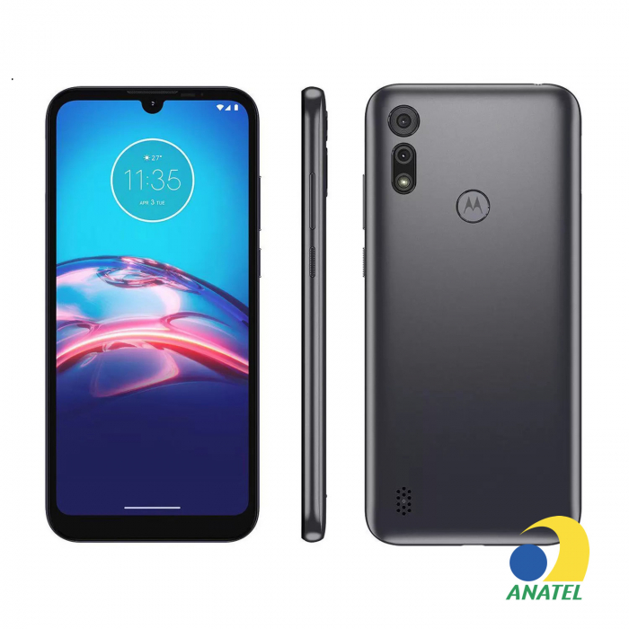 Moto E6s 32GB Cinza com Tela 6.1" e Câmera Dupla de 13MP