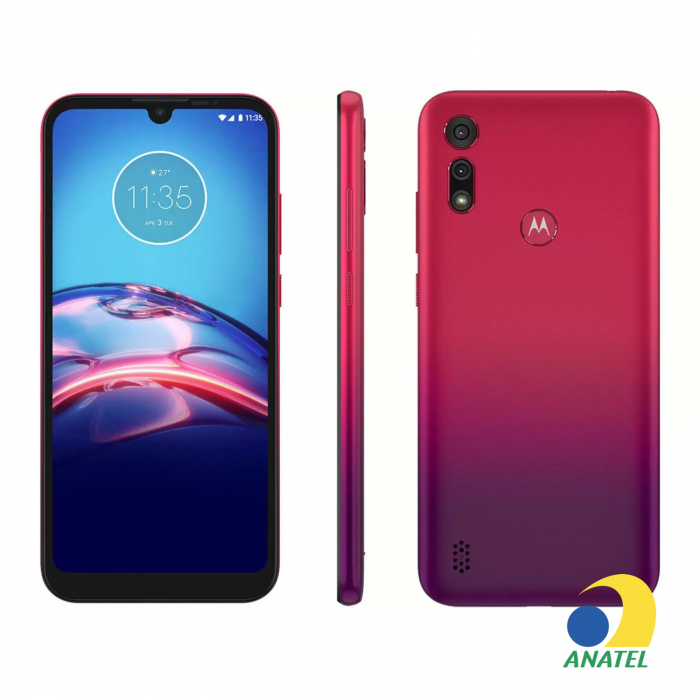 Moto E6s 32GB Rubi com Tela 6.1" e Câmera Dupla de 13MP