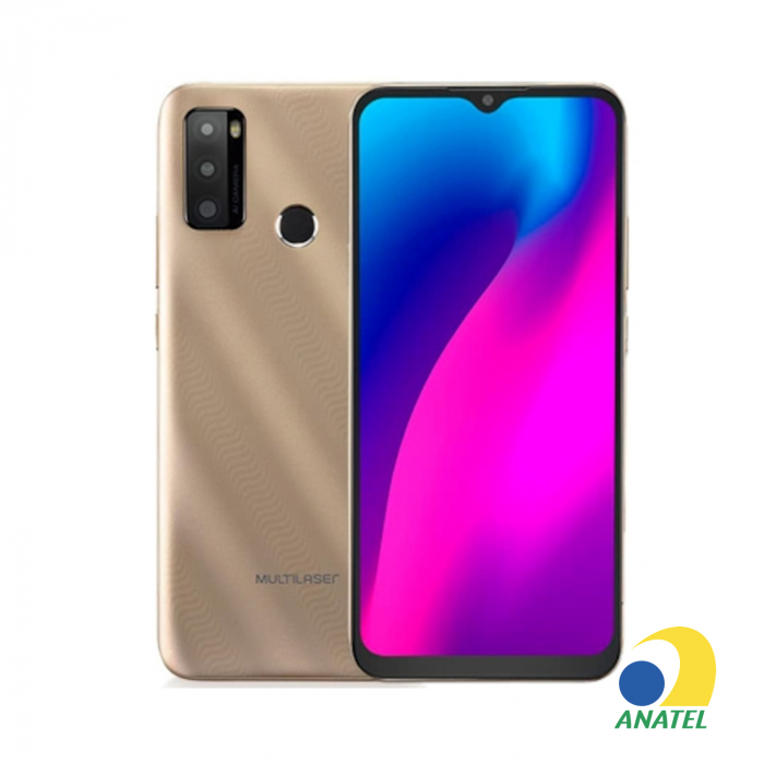 Multilaser G Max 2 64GB Dourado com Tela 6.50 e Câmera Tripla de 8MP