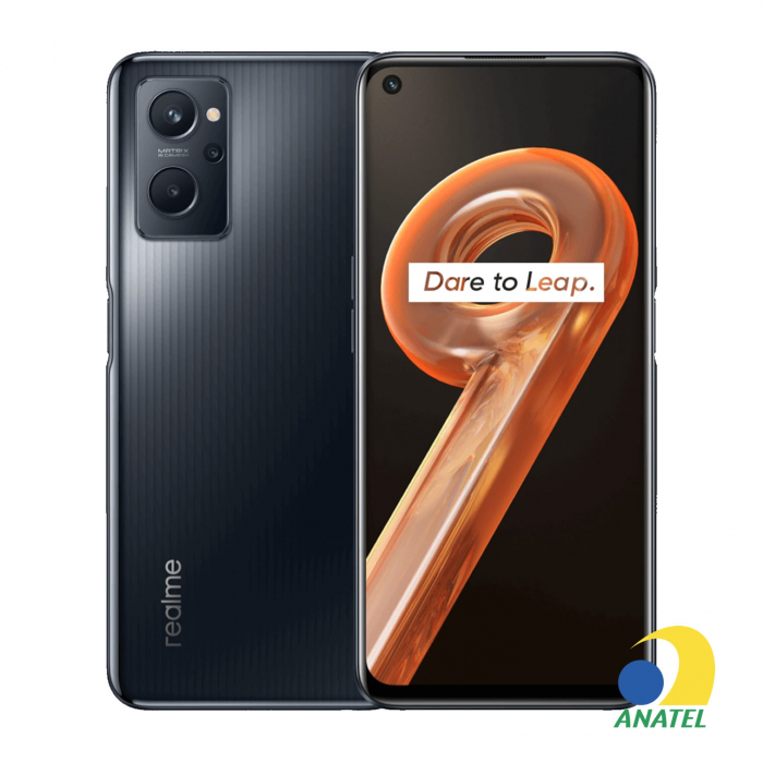 Realme 9i 128GB Preto com Tela 6.60 e Câmera Tripla de 50MP