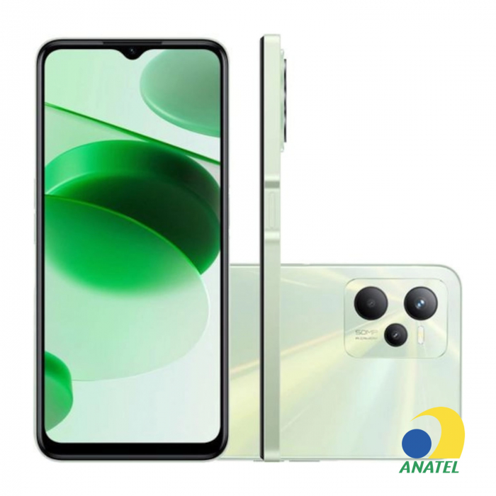 Realme C35 64GB Verde com Tela 6.60 e Câmera Tripla de 50MP