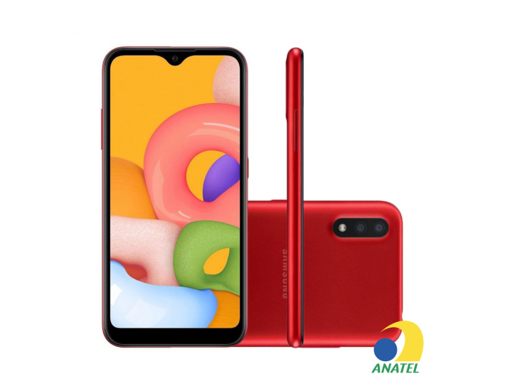 Galaxy A01 Core 32GB Vermelho com Tela 5.3" e Câmera 8MP
