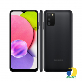 Galaxy A03S 64GB Preto com Tela 6.5" e Câmera Tripla de 13MP