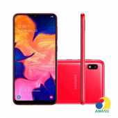 Galaxy A10 32GB Vermelho com Tela 6.2" e Câmera 13MP