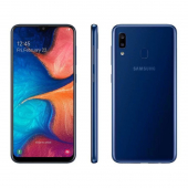 Galaxy A20 32GB Azul com Tela 6.4" e Câmera Dupla de 13MP