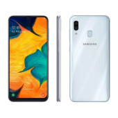 Galaxy A30 64GB Branco com Tela 6.4" e Câmera Dupla de 16MP