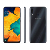 Galaxy A30 64GB Preto com Tela 6.4" e Câmera Dupla de 16MP